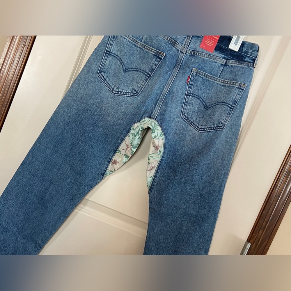 Levi's Altered Taper Men's Blue Jeans Gusset Funky 30/30 Women Fit Like 27-28 - Picture 12 of 16